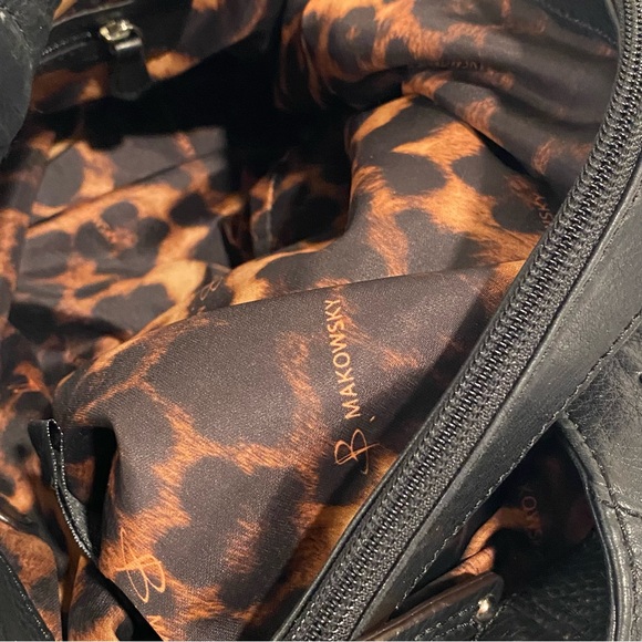 B Makowski Black Leather Hobo Shoulder Bag - Large - Very Good Condition - Picture 4 of 15